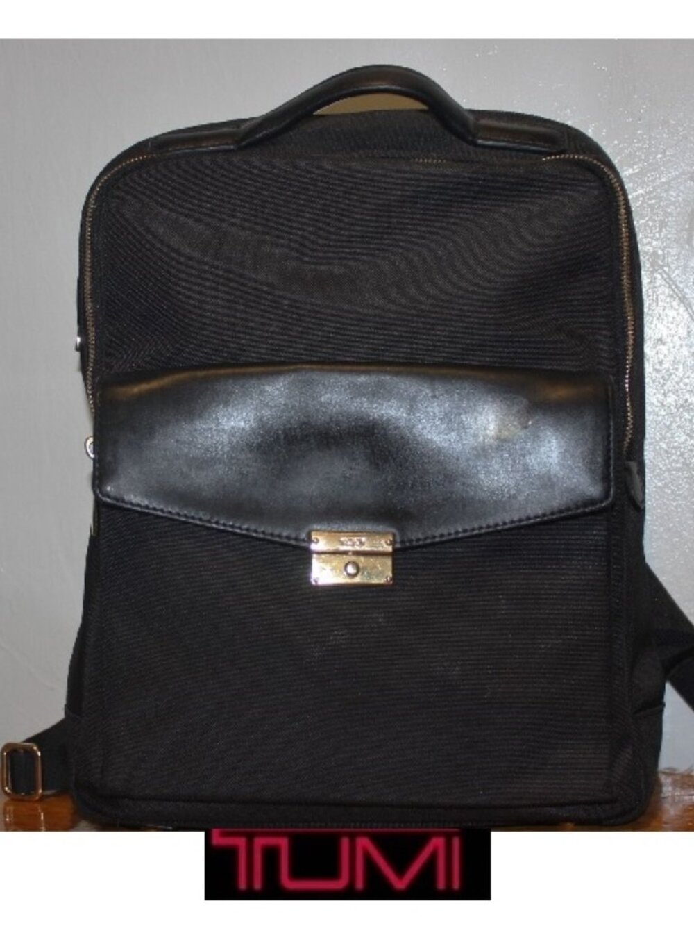 New Tumi Larkin Laurel Voyageur Backpack w Front Leather Pocket Bag